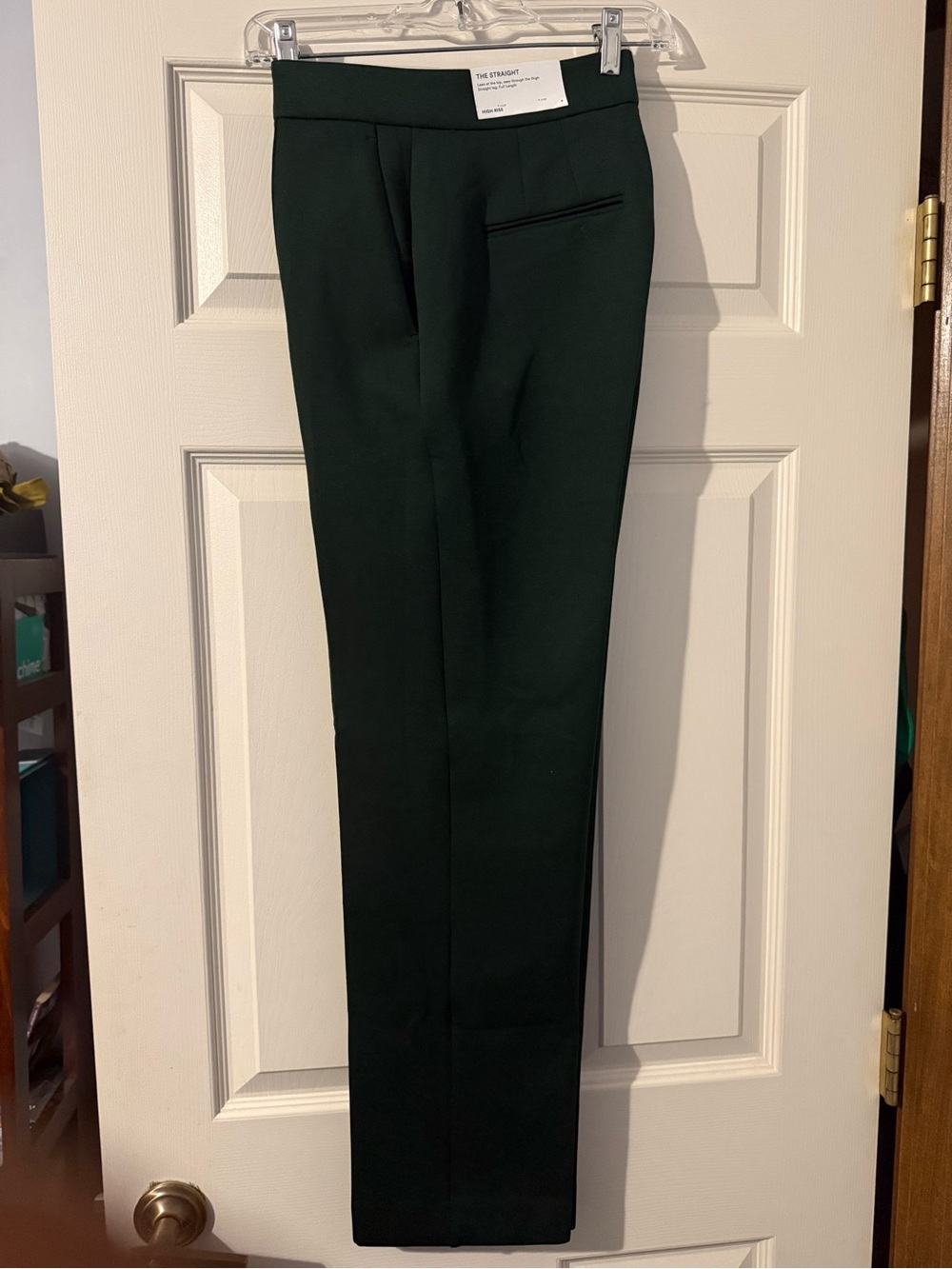 Ann Taylor Dark Green Straight Leg Dress Pants